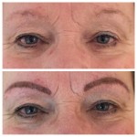 Augenbrauen mit Permanent Make up direkt nach der Behandlung